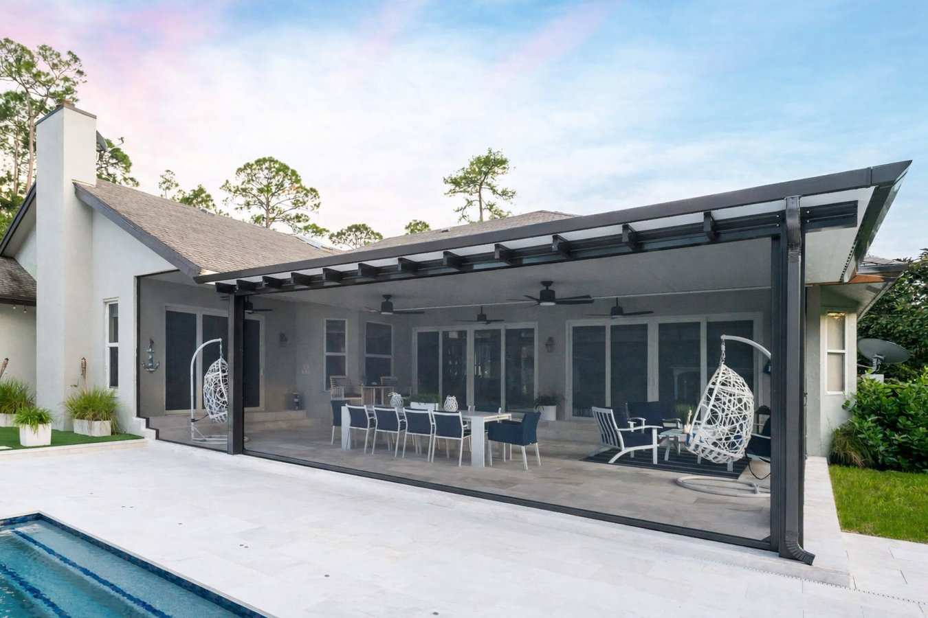 Screen room installation